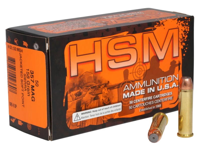 HSM Pro Pistol .41 Rem Mag 210 gr Jacketed Hollow Point ammo box
