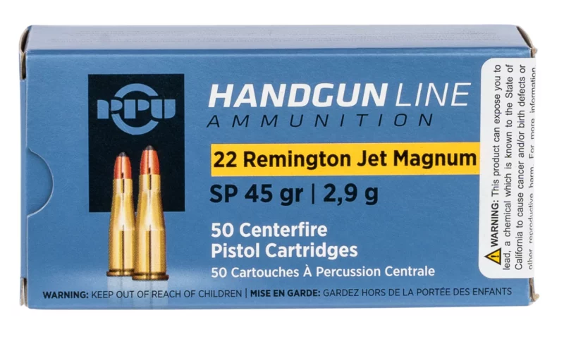 PPU 22 Rem Jet Mag 45 gr Soft Point 50-round box