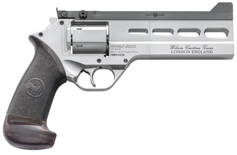 Chiappa Rhino Match Master 60DS .38 Special 6-inch Gray PVD revolver with Hogue Micarta grip