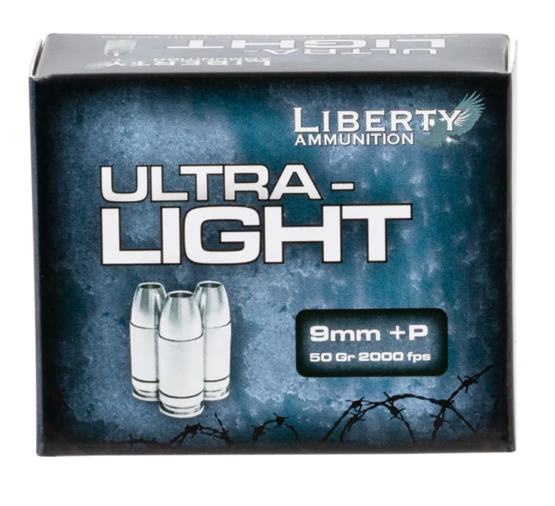 Liberty Ultra-Light LAUL9052 9mm +P 50gr ammunition 20rd box