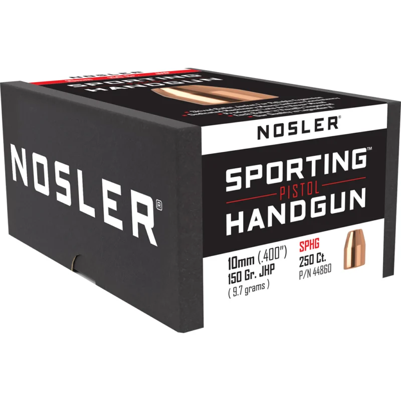 Nosler 10mm 150gr Jacketed Hollow Point bullets 250 count box