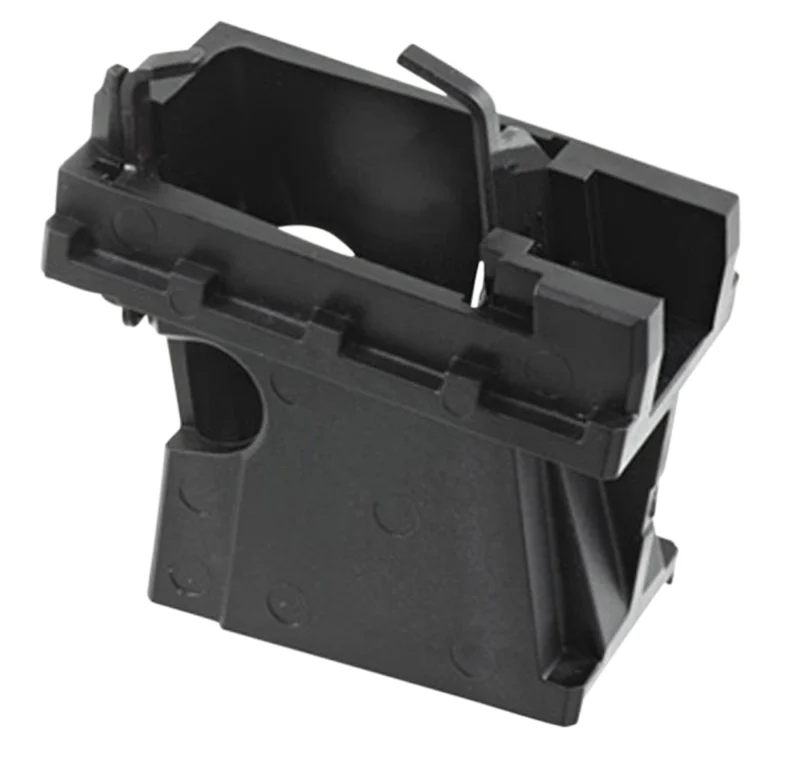 Ruger PC Carbine magazine well insert, black glass-filled polymer, accepts Glock-style magazines