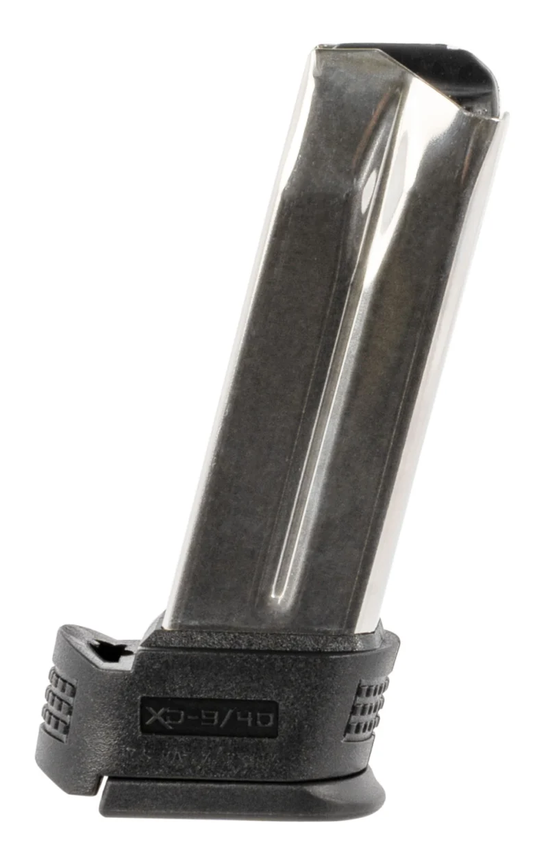 Springfield Armory XD Subcompact 10rd .40 S&W stainless steel magazine with black sleeve