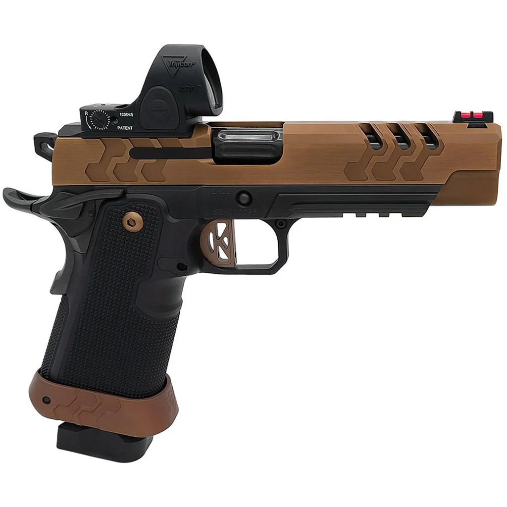 Kimber 2K11 Target OI 9mm 5-inch pistol in Coyote PVD with Trijicon SRO