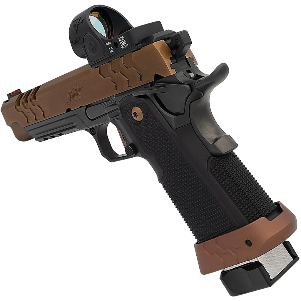 Kimber 2K11 Target OI 9mm 5-inch pistol in Coyote PVD with Trijicon SRO