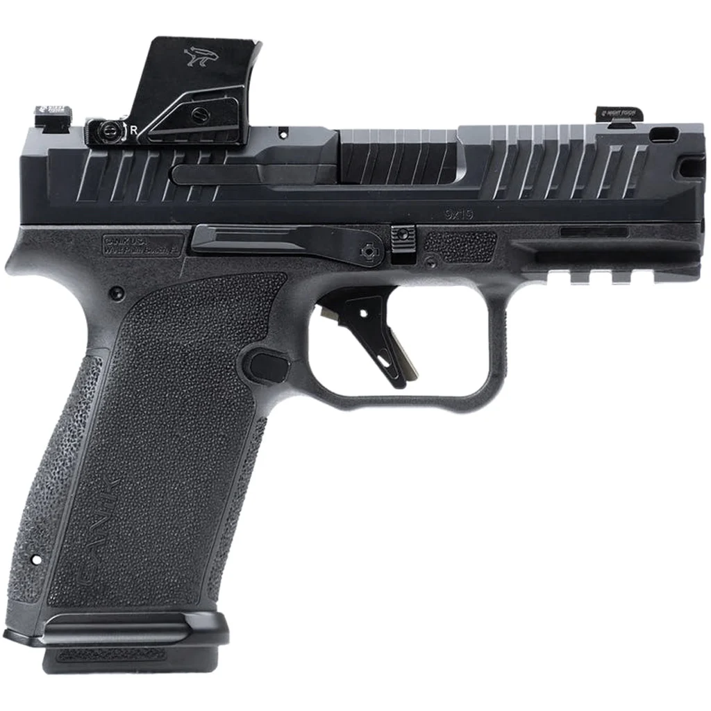 Canik METE MC9 Prime 9mm pistol in black with MeCanik MO4 optic