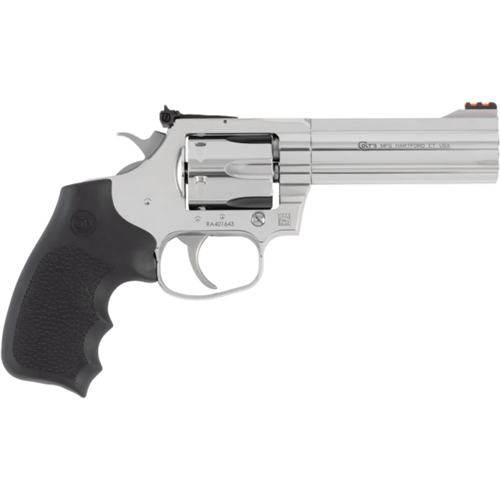Colt King Cobra Target stainless revolver .357 Magnum with Hogue rubber grips and fiber-optic front sight