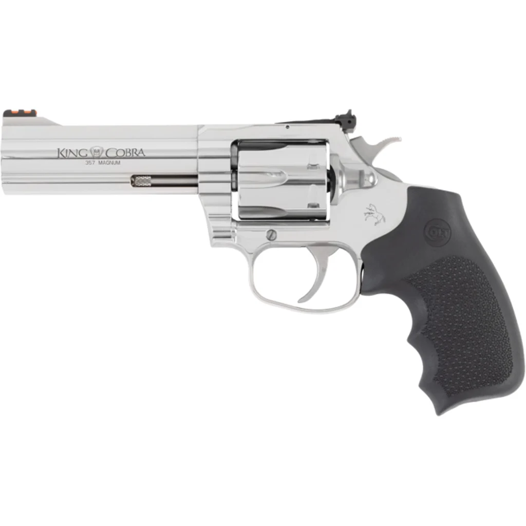 Colt King Cobra Target stainless revolver .357 Magnum with Hogue rubber grips and fiber-optic front sight