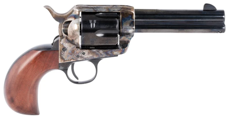 Taylors and Company 1873 Cattleman .357 Magnum revolver with birdshead walnut grip and blued barrel