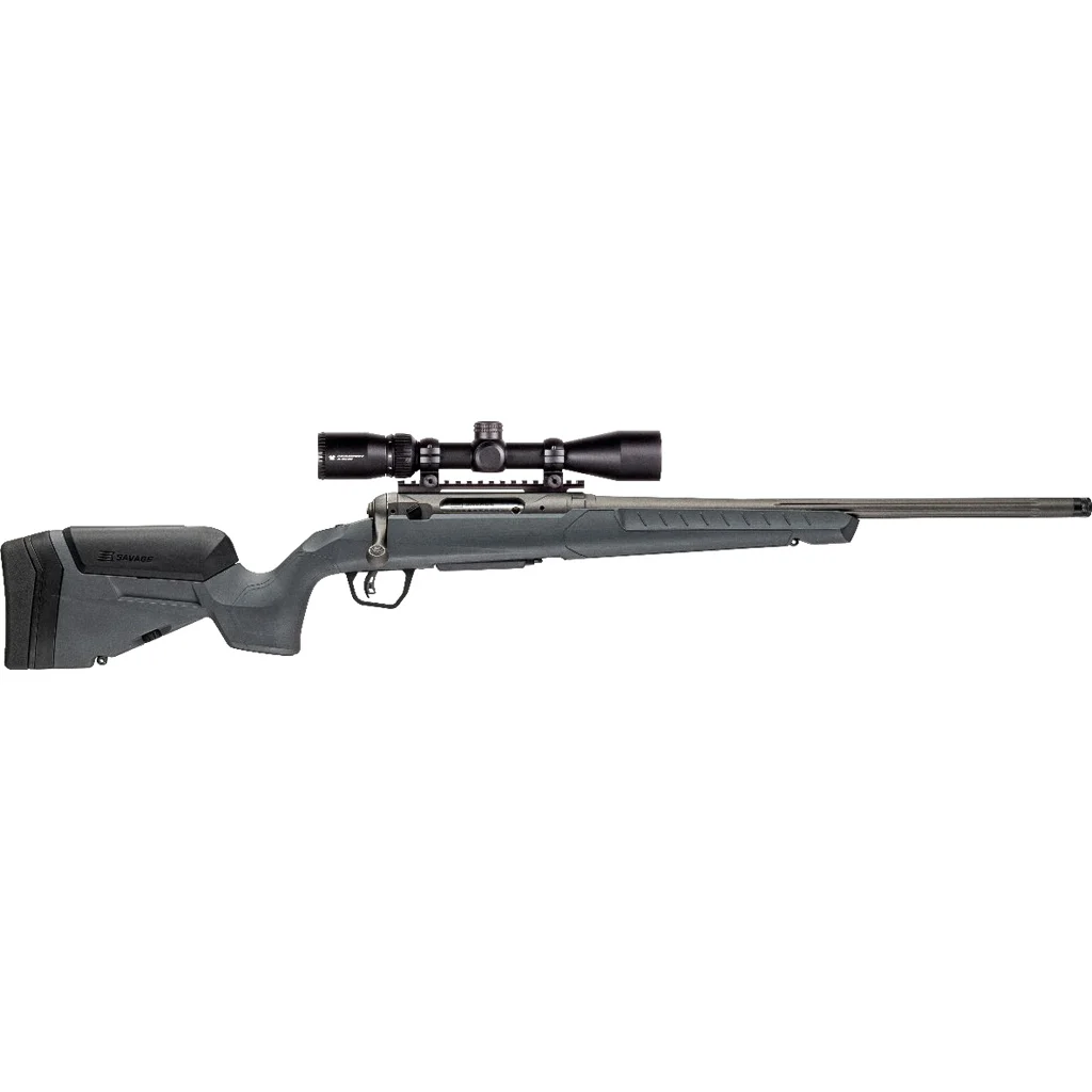 Savage 110 Trailblazer XP .400 Legend 20 in. flat dark gray synthetic stock with mounted Vortex 3-9x40 scope