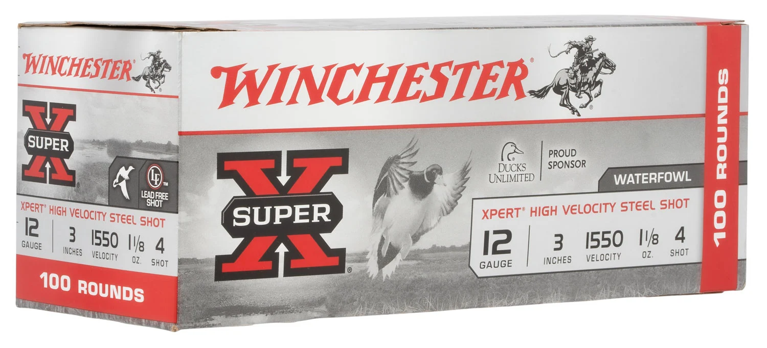 Winchester Super X Xpert 12 Gauge 3-inch 1 1/8 Oz 4 Shot 100rd Box chester Super X Xpert 12 Gauge 3-inch 1 1/8 Oz 4 Shot 100rd Box Ammo