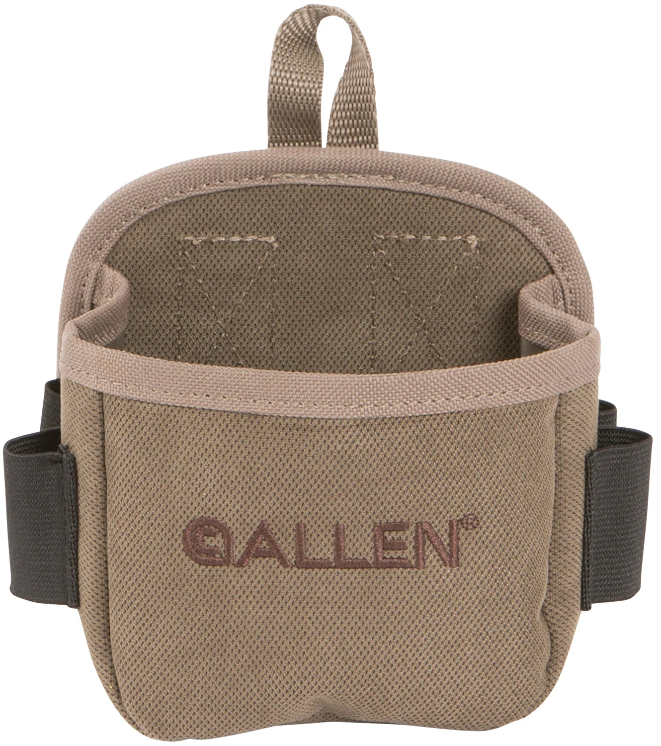 Allen Select Canvas single box shell carrier holding 25 shotgun shells with belt clip mount