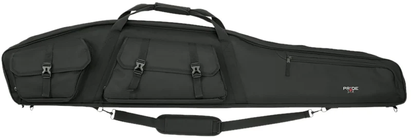 Allen Velocity 55in rifle case in black with padded pockets and lockable zipper