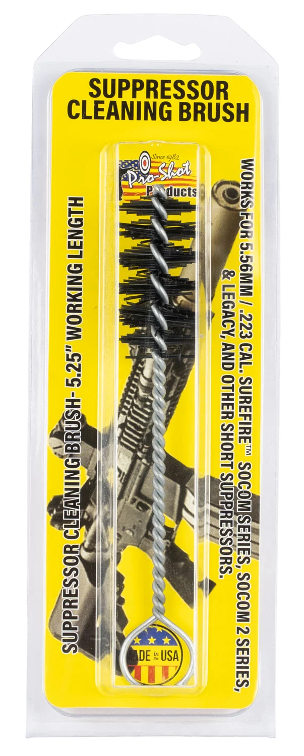 Pro-Shot SPRBRUSH suppressor cleaning brush for .223 / 5.56mm, compatible with SureFire SOCOM and Warden suppressors