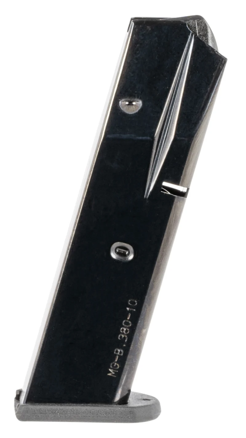 Mec-Gar MGBRBDA10B 10rd .380 ACP magazine, blued carbon steel, fits Browning BDA