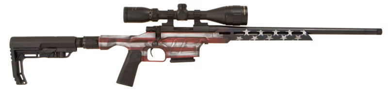 Howa M1500 Mini Excel Lite .350 Legend 16.25 inch American Flag Cerakote folding chassis rifle