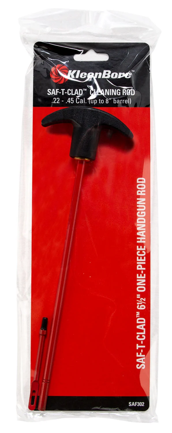 Kleen-Bore SAF-T-CLAD 6.5 inch handgun cleaning rod for .22-.45 cal with swivel handle