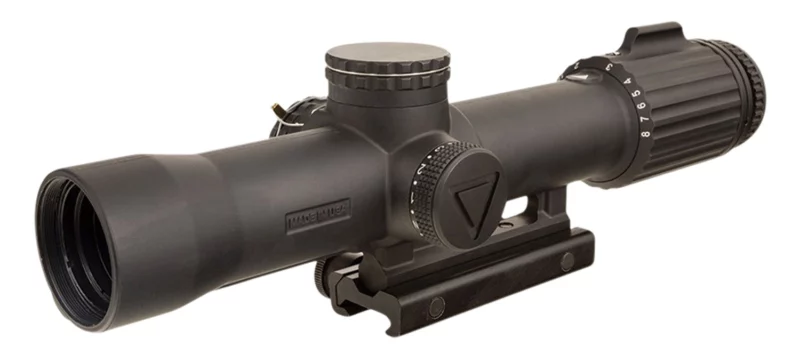 Trijicon VCOG 1-8x28 illuminated riflescope in black with red MRAD reticle
