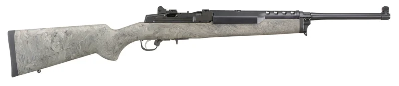 Ruger Mini-14 Tactical rifle with 18.50 in blued barrel and Hogue Ghillie Green stock