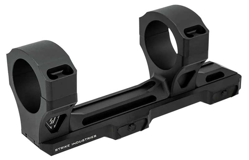 Strike Industries STRIKEASM adjustable scope mount black anodized with 1 inch ring reducers