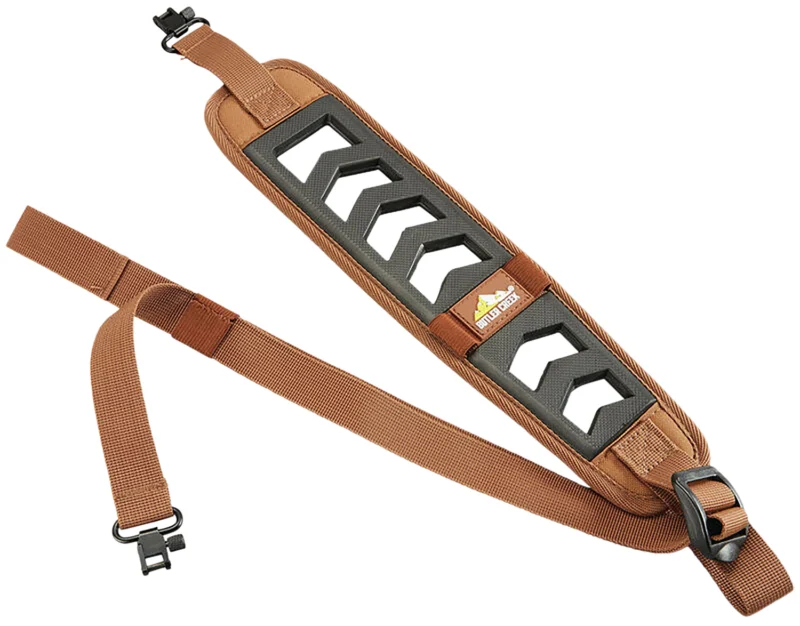 Butler Creek Featherlight rifle sling Brown/Black foam adjustable 22–36 in with cartridge loops
