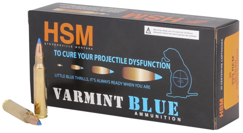HSM 223 Rem Sierra BlitzKing polymer-tipped ammunition box