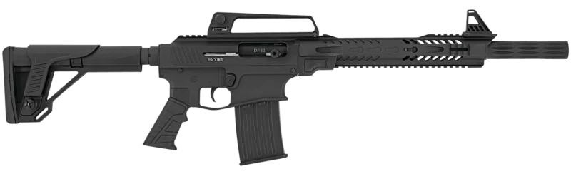 Hatsan Escort DF12 12 GA semi-auto shotgun in black with tactical pistol-grip stock