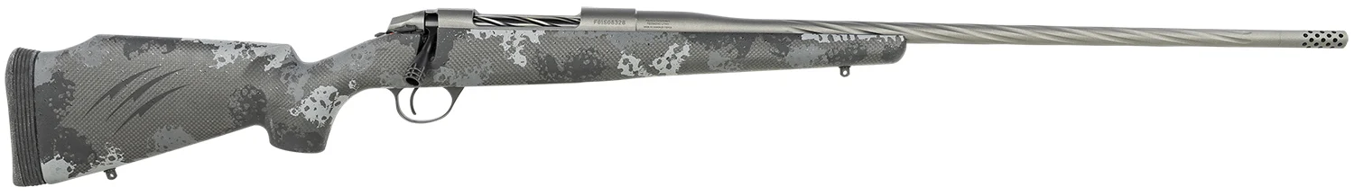 Fierce Firearms Twisted Edge 6.5 PRC 24-inch bolt-action rifle with gray Cerakote receiver and phantom camo stock
