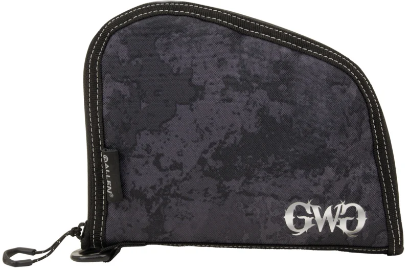 Girls With Guns Midnight 8in handgun case in Black/Shade Blackout Camo with lockable zipper