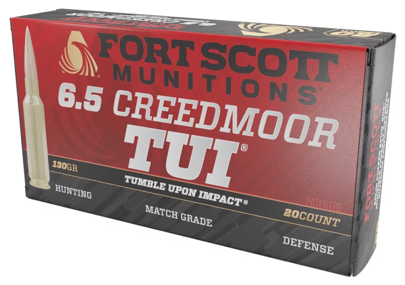 Fort Scott Munitions 6.5 Creedmoor 130gr TUI solid copper rounds in 20rd box