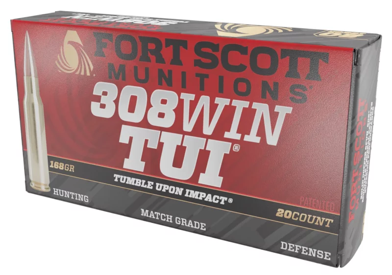 Fort Scott Munitions 308 Win 168gr TUI solid copper ammunition - 20 rd box