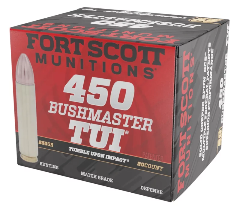 Fort Scott Munitions .450 Bushmaster 250gr Solid Copper TUI 20-round box