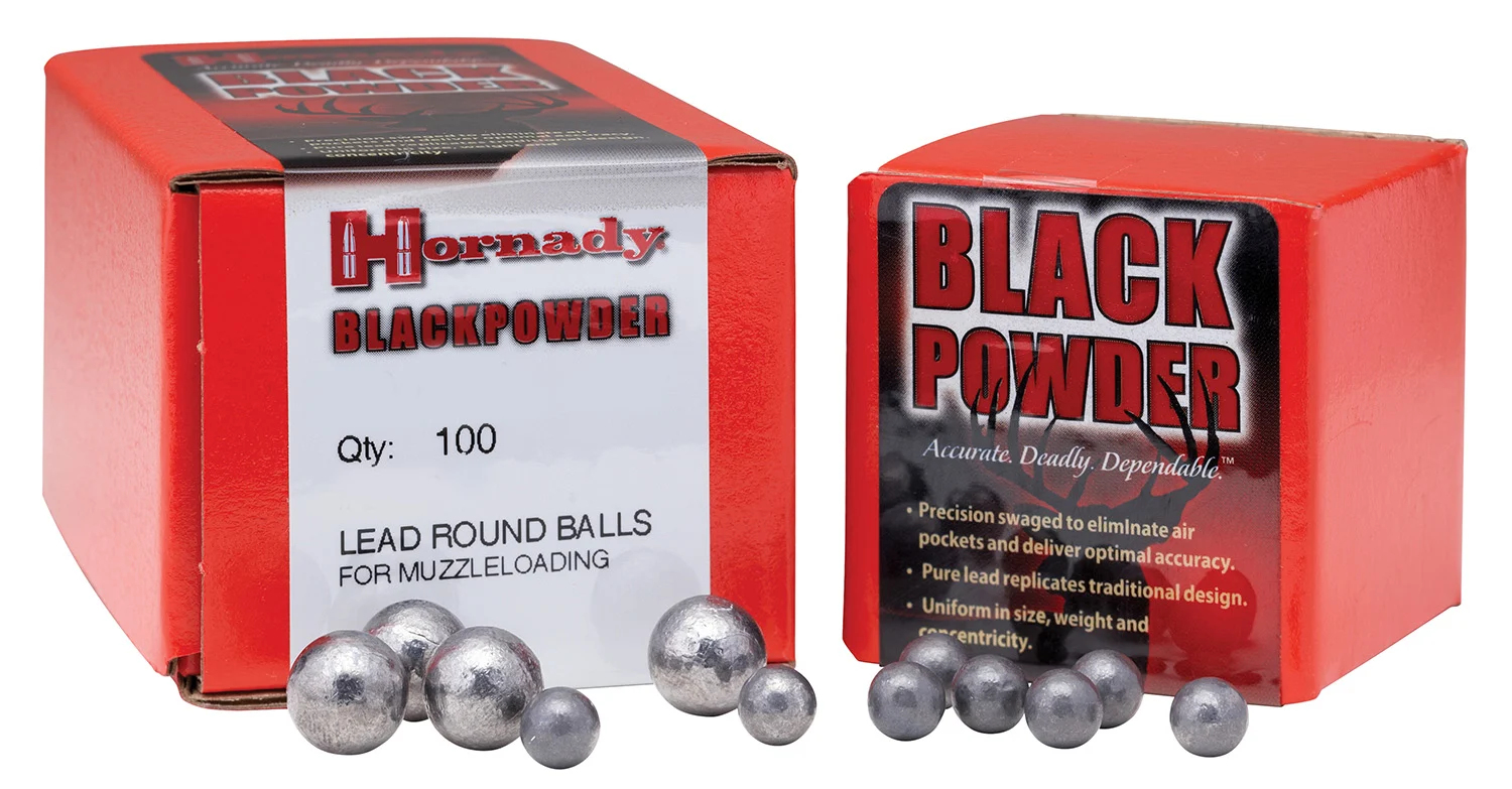 Hornady .440-inch .45 caliber lead round balls 100-count box
