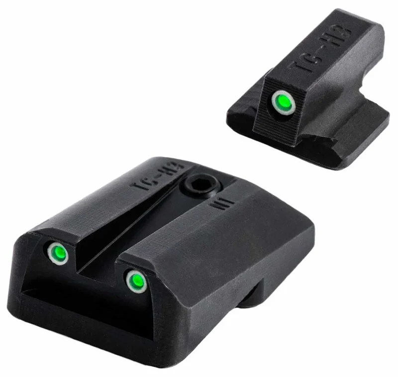 TruGlo TGTG231N4 Tritium 1911 night sight set, black nitride finish, green tritium dots