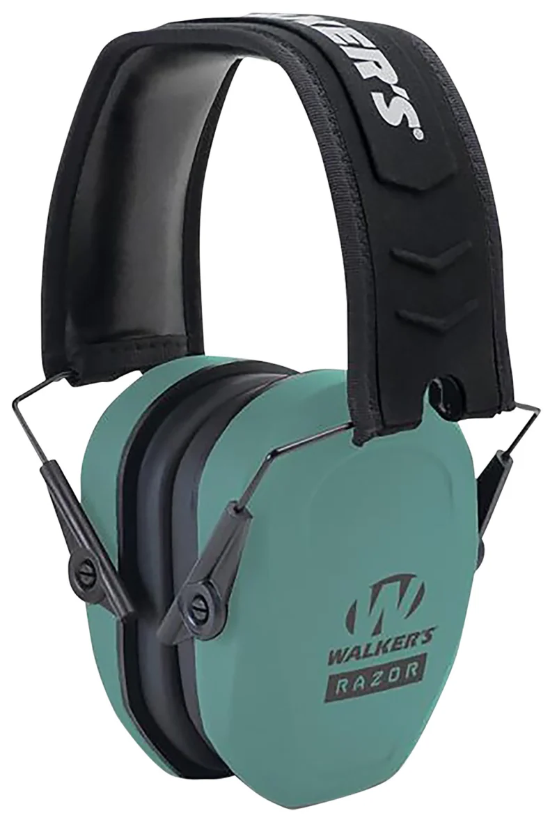 Walkers Razor Slim Passive Muff 27 dB Teal/Black over-the-head hearing protection