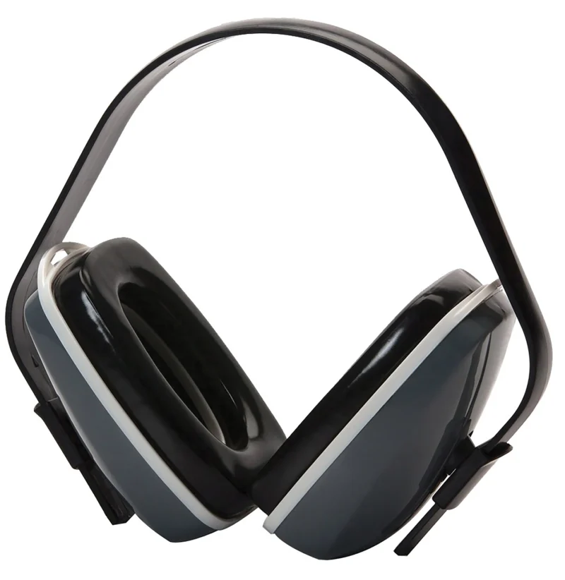 Pyramex PM2010 gray and black over-the-head ear muffs with foam cushions
