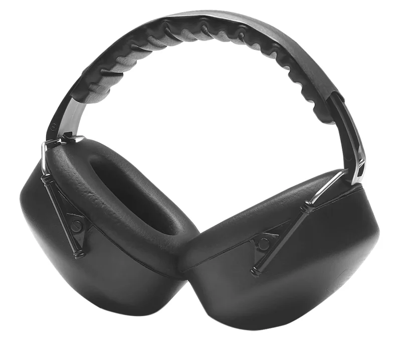 Pyramex PM3010 fold-away black over-the-head earmuffs