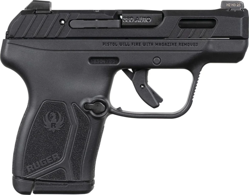Ruger LCP MAX 380 black handgun with 10-round magazine