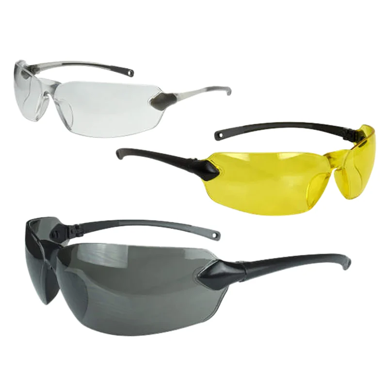 Radians Overlook 3-pack shooting glasses black frames with clear, smoke, and amber lenses