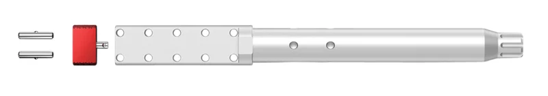 Real Avid Lug-Lok upper vise block for AR-10, natural aluminum with stainless steel pins