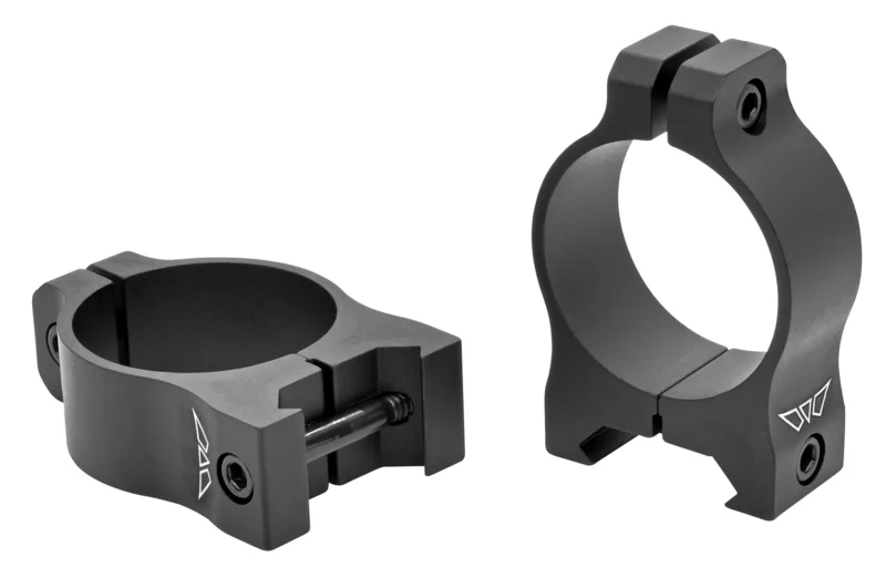 Warne Vapor 30mm low matte black scope rings on Picatinny rail
