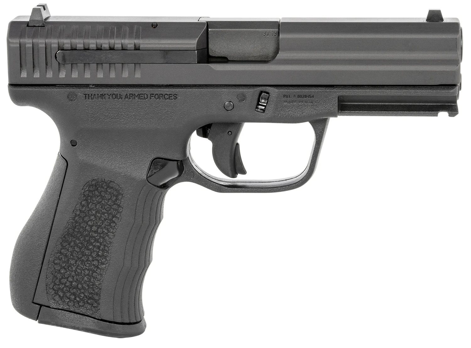 FMK 9C1 G2 9mm pistol basic black with polymer frame and serrated slide