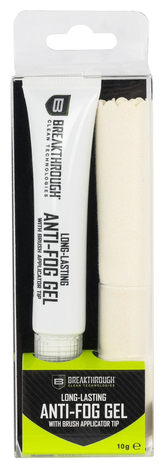 Breakthrough Clean Anti-Fog Gel Kit with brush applicator and microfiber cloth for lenses and goggles