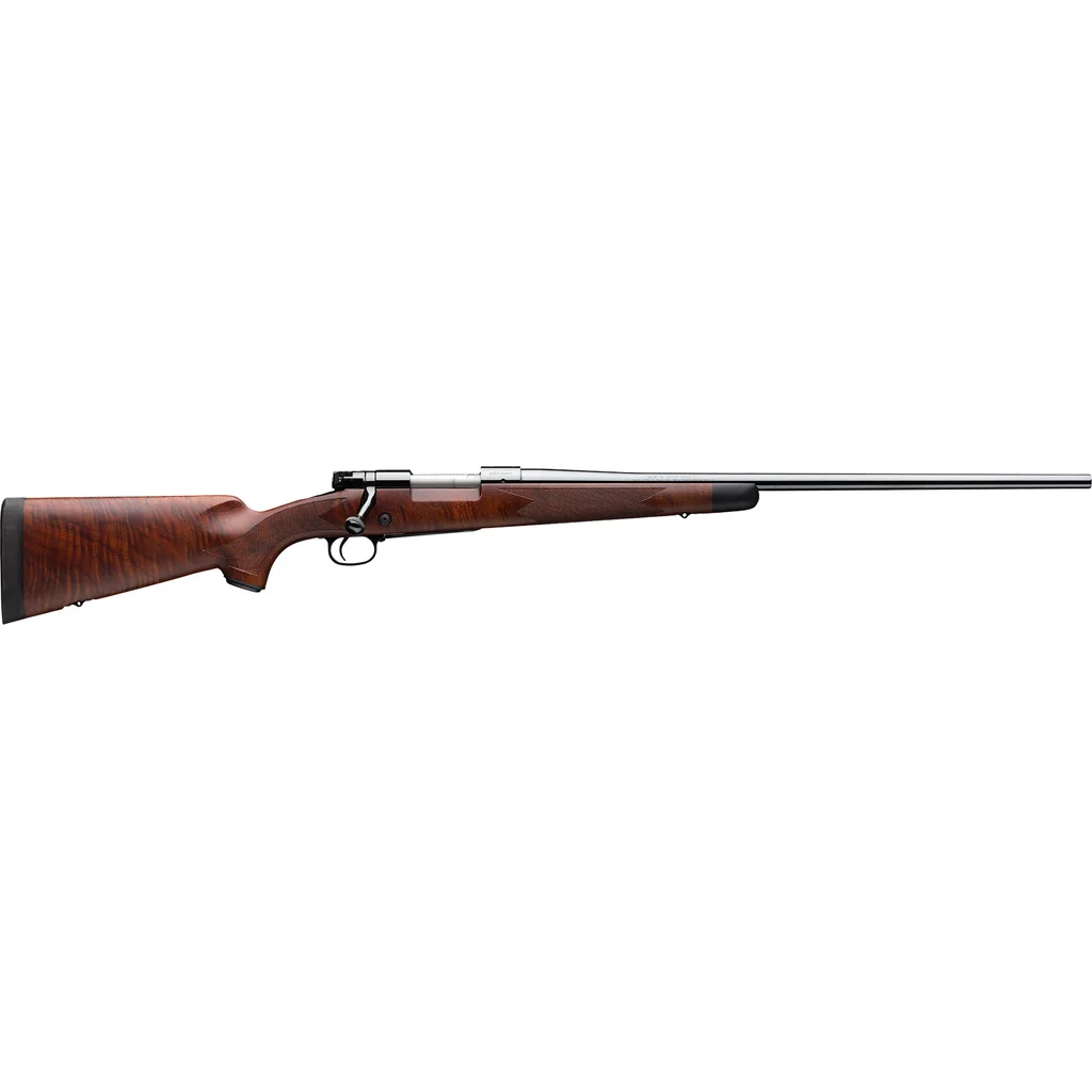 Winchester Model 70 Super Grade 6.5 Creedmoor rifle with satin walnut stock and polished blued metal