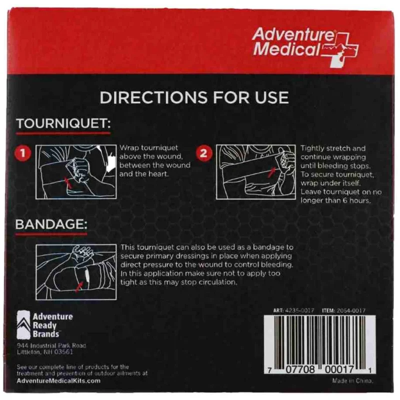 Adventure Medical Trauma Tourniquet 4 x 57 inches black rubber