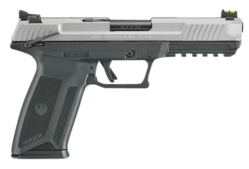 Ruger-57 5.7x28mm 20+1 4.94" Serrated Cerakote Slide
