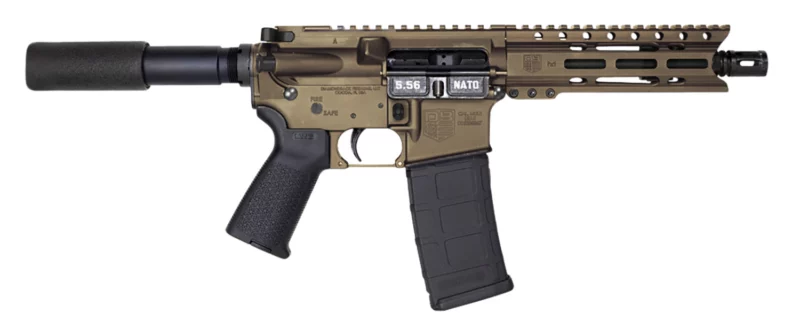 Diamondback DB15 AR pistol 5.56 NATO 7-inch barrel midnight bronze with 6-inch M-LOK handguard
