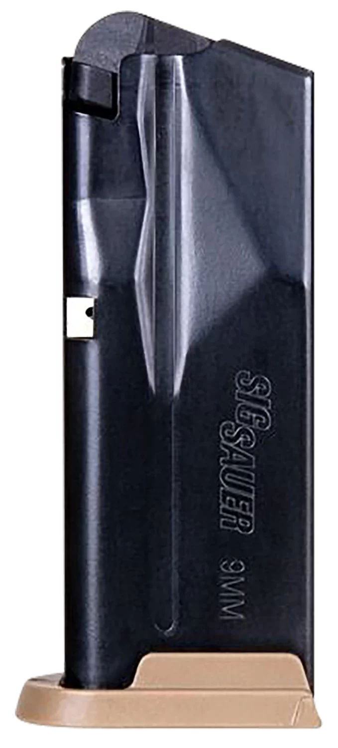 Sig Sauer P365 10-round 9mm steel magazine with coyote brown baseplate
