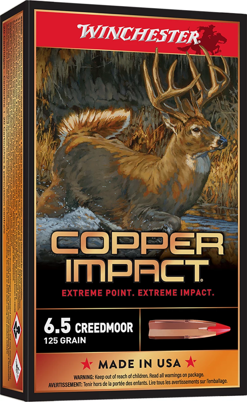 Winchester Copper Impact 6.5 Creedmoor 125 gr lead-free rifle ammunition 20rd box