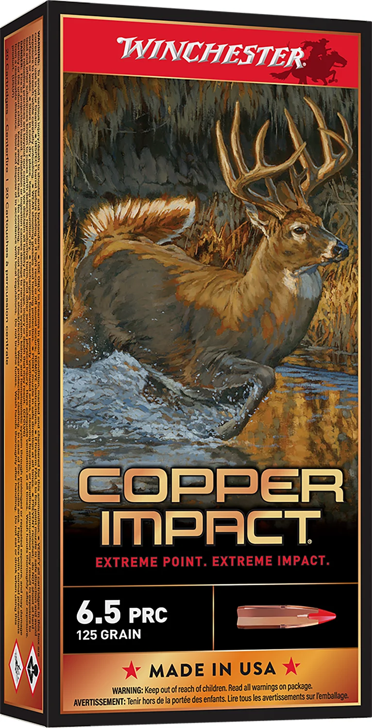chester X65PCLF Copper Impact 6.5PRC 125gr Copper Extreme Point Lead Free 20 Per Box/10 Case Ammo